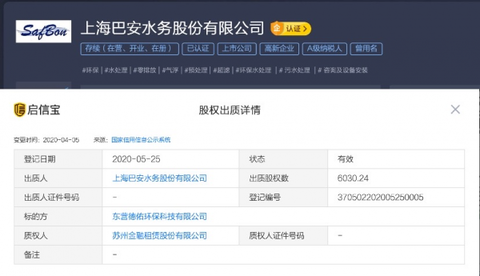 巴安水務(wù)重組最新消息